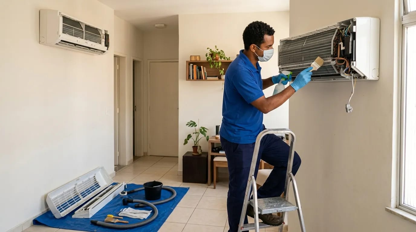 Limpeza da evaporadora em Governador Valadares‑MG